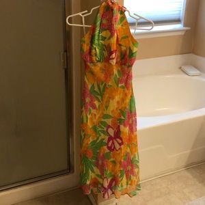 Lilly Pulitzer Floral sleeveless halter dress